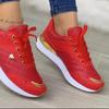 Fashion 2025 Hot Sale Ladies Shoes Lace-up Women's Vulcanize Shoes Fashion Color Matching New Sewing Plus Size Outdoor Casual Shoes