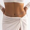 Sexy Aesthetic Sparkling Rhinestone Belly Waist Chain for Women Summer Bikini Tassels Body Jewelry Beach Festival Accessories
