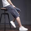 Summer thin men's denim shorts trendy brand straight loose blue versatile five-point pants casual pants summer