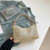 Handwoven bag women's 2025 new trendy fashion retro tote bag straw bag versatile large-capacity shoulder bag