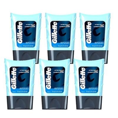 Sensitive Skin Aftershave Gel, 75ml, 6 Packs