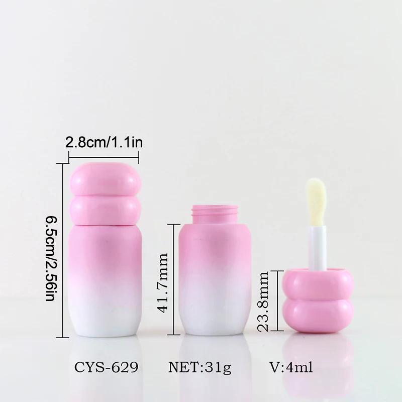 1/3 Pcs 4ml Refillable Empty Gradient Lip Gloss Tubes Cosmetic Lip Balm Cute Bottle Bulk Diy Liquid Lipstick Lip Gloss Tube