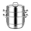 ZISIZ 30cm 2-lagiger Dampfgarer aus 304 Edelstahl