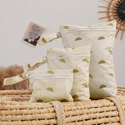 3-Piece Waterproof Travel Storage Bag Set: Diaper, Wet/Dry, Toiletry Bags.