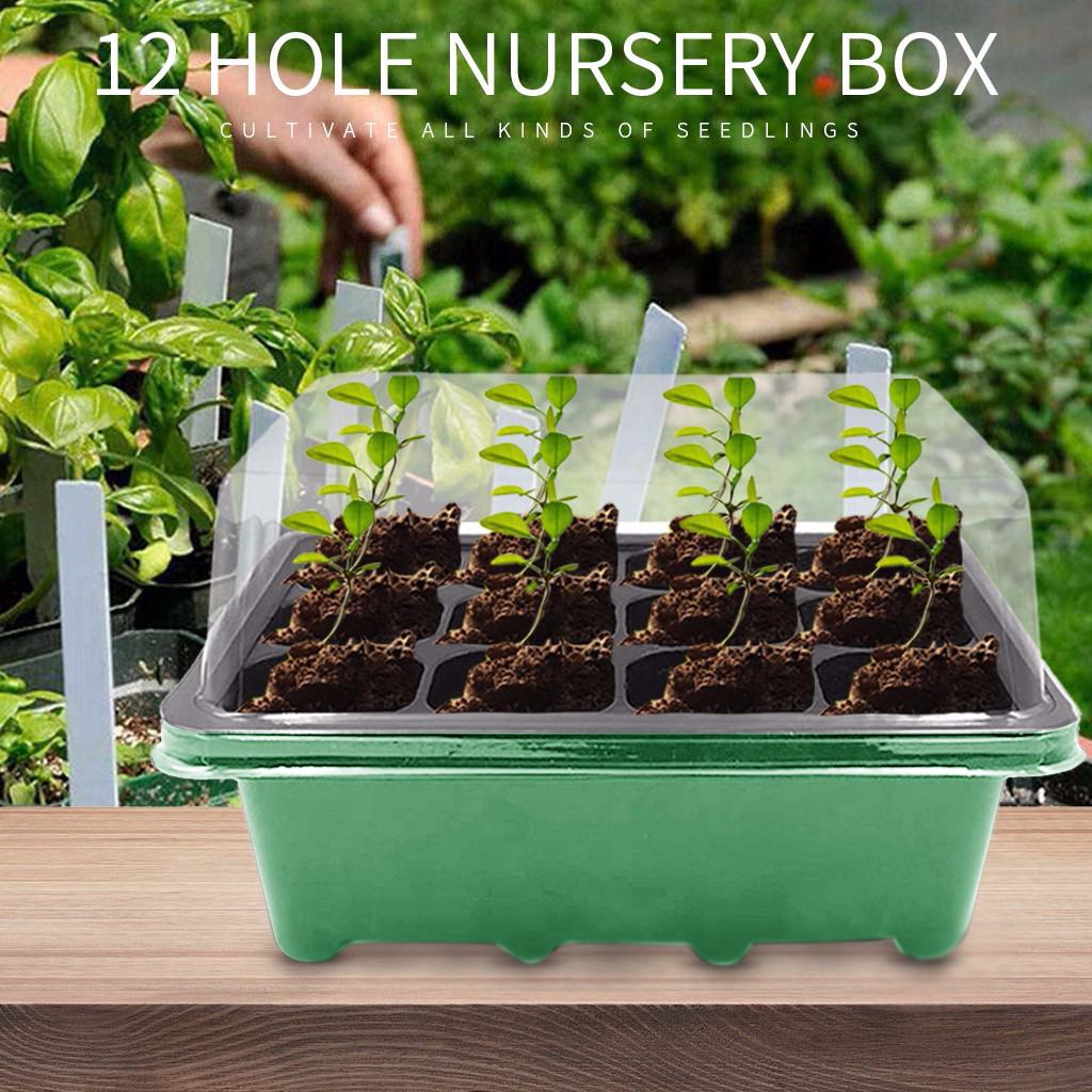 

12 Клетки Отверстие Детский горшок Завод Семена Box Tray Вставить Посев Дело