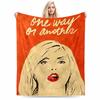 Retro Portrait Art Blanket for all seasons blanket lunch break throw gift