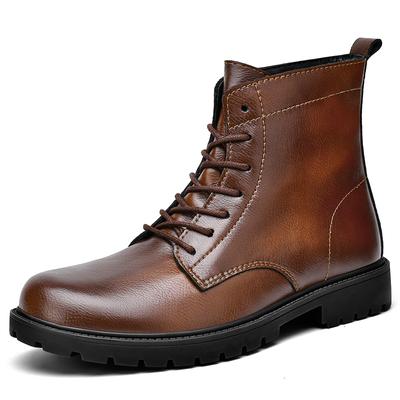 Genuine Leather Male Ankle Boots Outdoor Casual Shoes Lightweight Designer Men's Motorcycle Boots Luxury Classic Handmade Boots