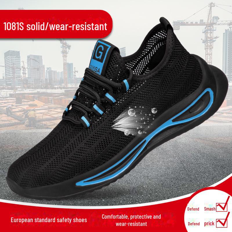 

Мужская легкая дышащая защитная рабочая обувь — устойчивая к ударам и проколам