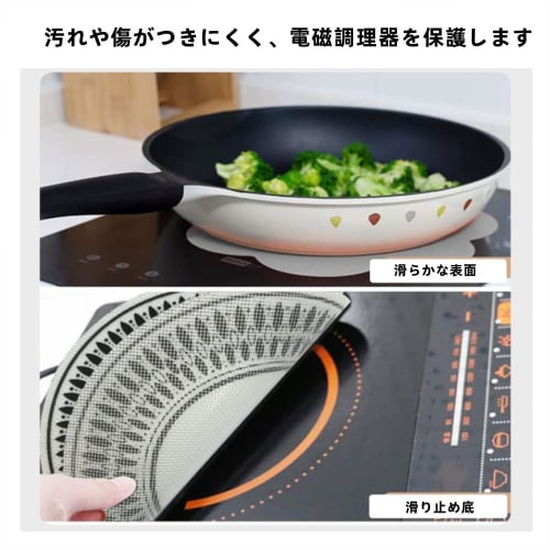Set of 2 Cooking Heater Mats, Protective Pads, Non-Slip, Abrasion-Resistant, Oil-Resistant, Scratch-Proof, Prevents Burning, Silicone Heat-Insulating