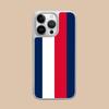 Red Blue Stripe Mobile Phone Case for iPhone 17 16 15 14 13 12 11 Air Pro Max Plus Silver Plating Colorful Cover Luxury Pretty