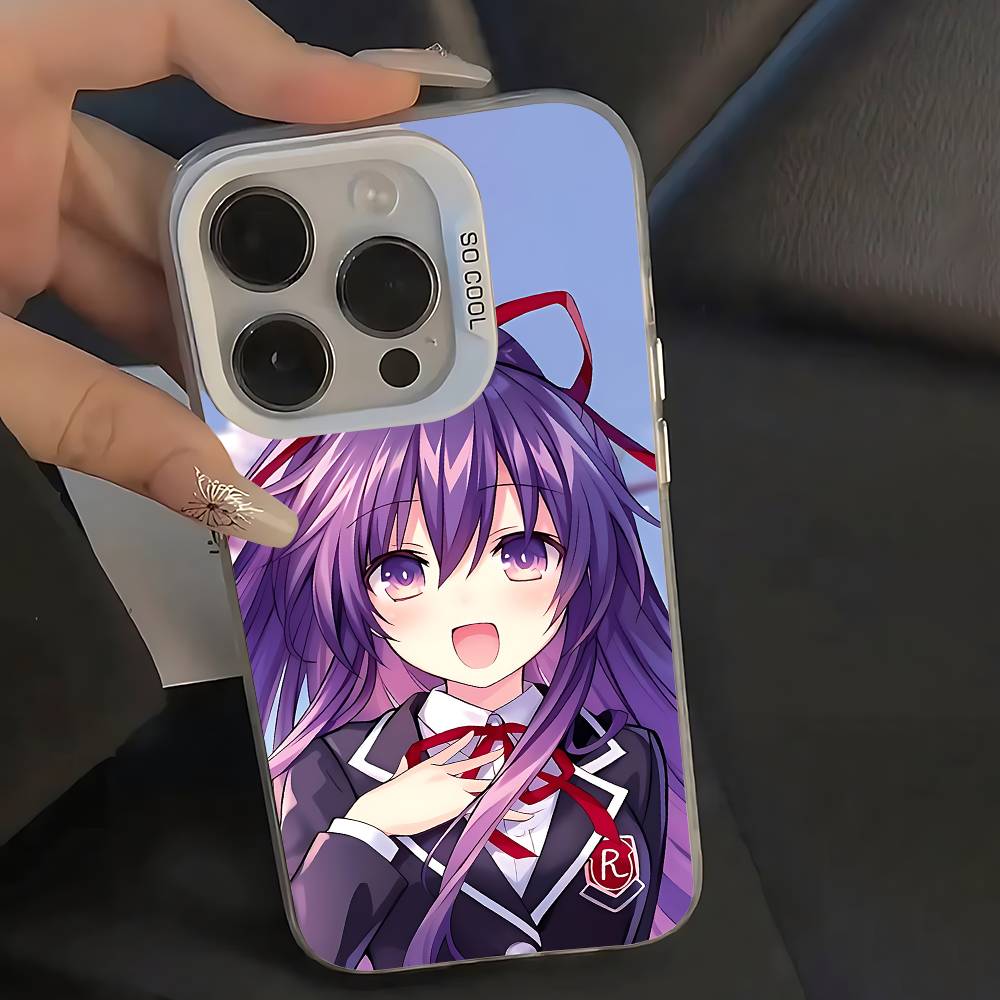 Cute Cartoon Y-Yatogami T-Tohka Phone Case For IPhone 17 16 15 14 13 12 11 Pro Max Plus Color Shockproof Back Silver Cover