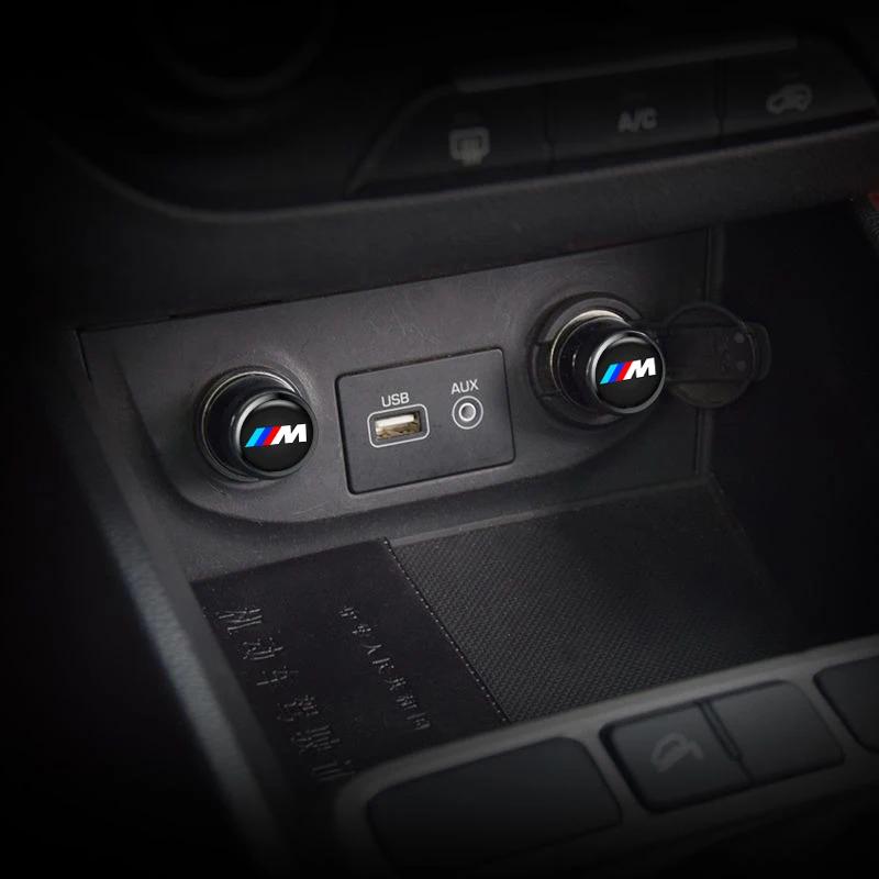 Car Sticker Hot 2025 2pcs Car Cigarette Lighter Cover Eject Button Dust Cover for BMW X1 X3 X4 X5 E46 E90 F20 E60 E39 F10 M1 M2