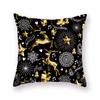 Christmas decoration cushion cover black gold elk print pillowcase sofa ornaments bedroom room home  holiday gift