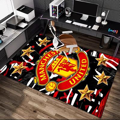 1pc Manchester United Manchester City Printed Chair Rug for Home Office Use, Living Room Kitchen Game Room Area Carpet