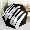 1pc Piano Keys Automatic Folding Umbrella - Compact 8-Rib Design, Durable Plastic & Iron, Lightweight for Outdoor Daily Use088
