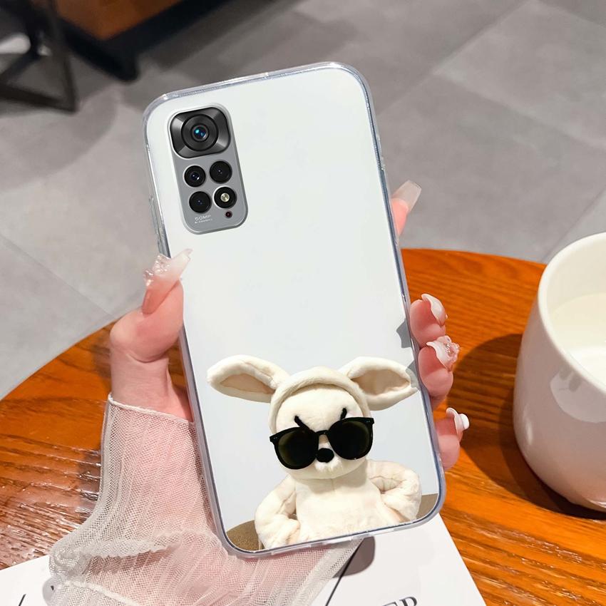 Para Redmi Note 11 11S 11T 12 12S Pro Plus Turbo Capa de Telefone Padrão de Laço Rosa Bonito Silicone Transparente de Alta Qualidade Capa Antiderrapante Para Carcaça Redmi