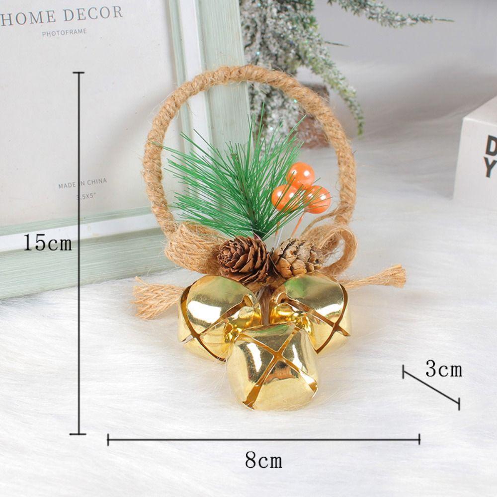 Supplies Hemp Rope New Year Decor Christmas Bells Pendant Xmas Tree Decorations Hanging Ornament