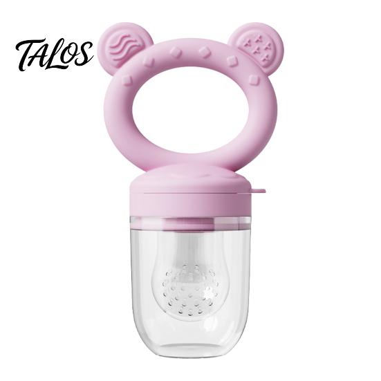 Soft Silicone Fruit Pacifier Baby Feeder/Mold, Food Training Teething Relief Pacifier, Easy Feeder to Hold Safe Chewer for Infants Travel Self Feeding