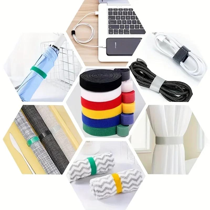 Fascette in Nylon Riutilizzabili Gancio a Strappo per Supporto Viti da Uva Autoadesive Fascette per Cavi Nastro di Fissaggio Forniture da Giardino