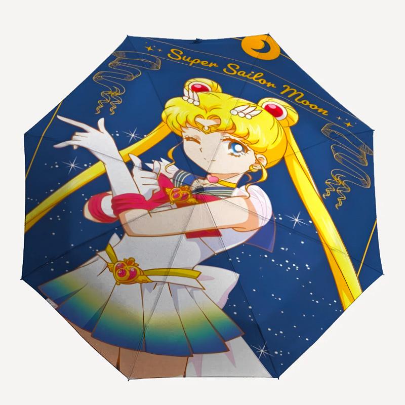 1pc Sailor Moon Umbrella, Sun Protection, And UV Shielding. It Has Eight Sturdy Ribs for Outdoor Use And Perfect As a Holiday Gift