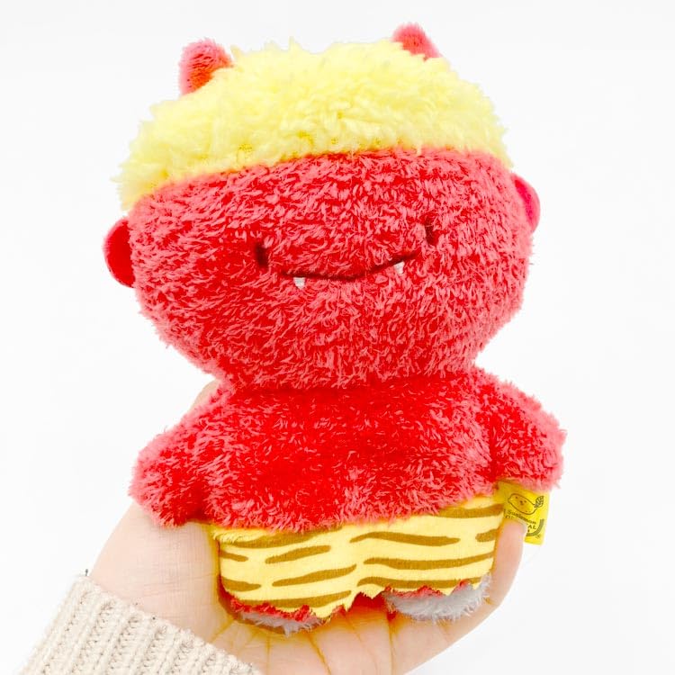Sunlemon Fluffy Watton S Oni RD 11 x 6 x 14cm Plush Toy Red Cute Setsubun Oni Winter Bean-throwing P-1253