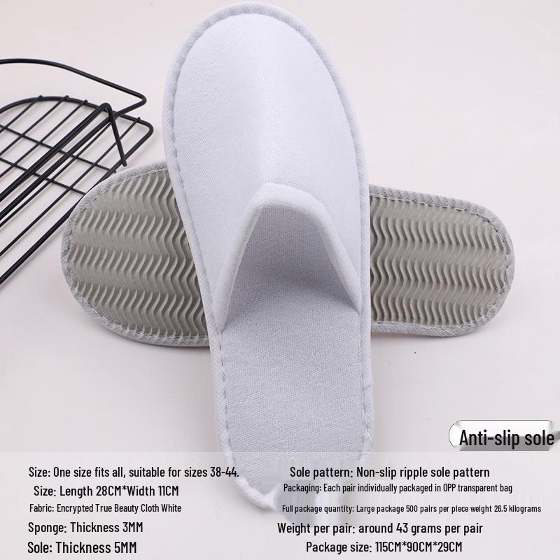 Disposable Non-slip Slippers for Hotels, B&Bs, and Beauty Salons