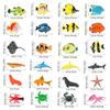 Yardwe Sea Creatures Set of 24 Tropical Fish Realistic Marine Life Miniature Aquarium Bath Educational Prize Gift Toys, Ornaments, Toys, Fish, Crab,