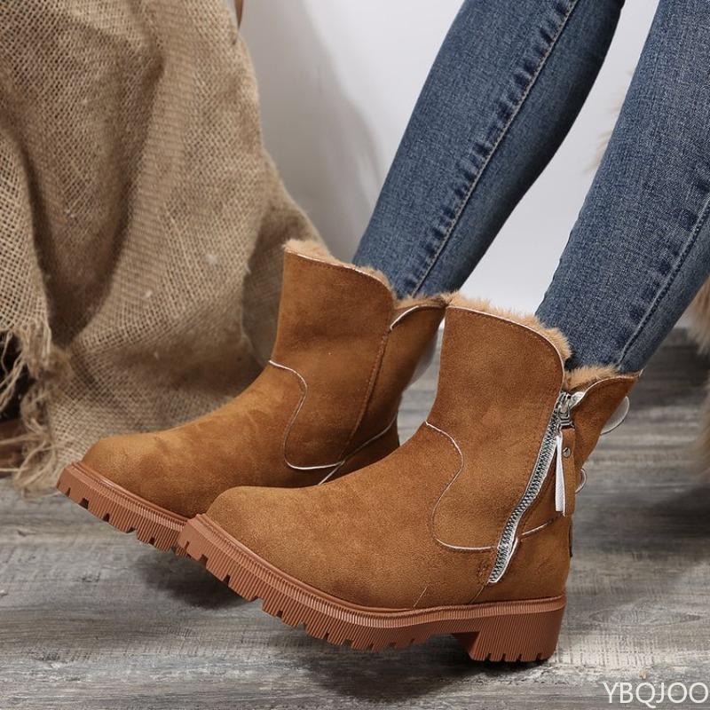 Snow boots women's winter new thick warm cotton shoes simple comfortable anti slip wear-resistant women's shoes