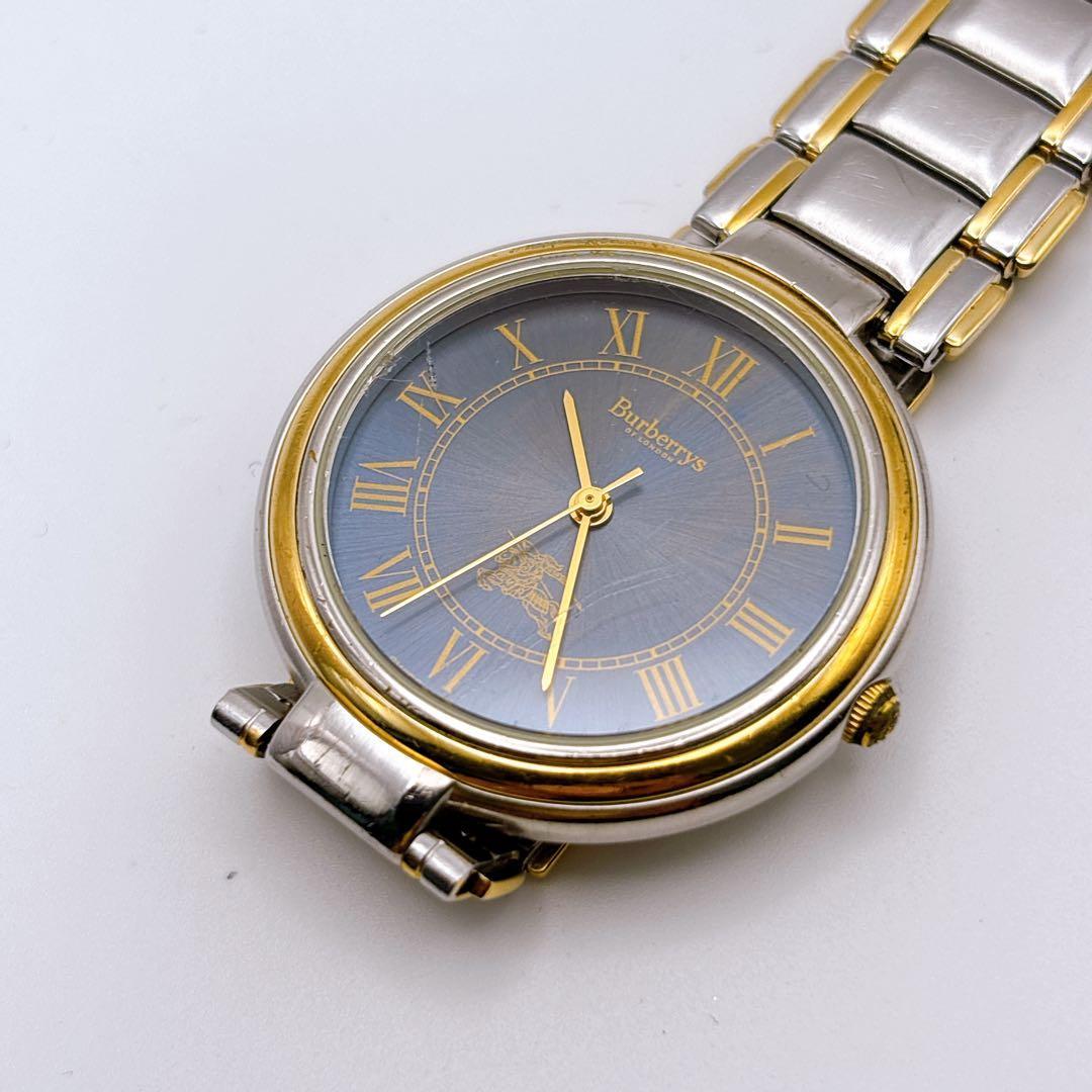 Used Working item New battery Burberrys Quartz watch Vintage Band missing