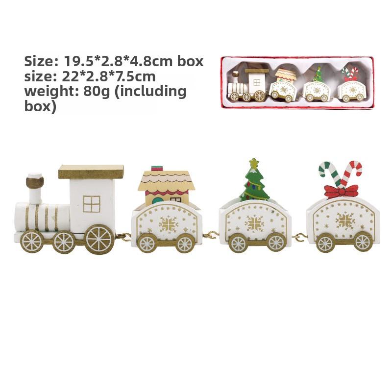 

3 Styles of Christmas Decorations, Christmas Painted Wooden Train Ornaments, Children s Toys and Gifts