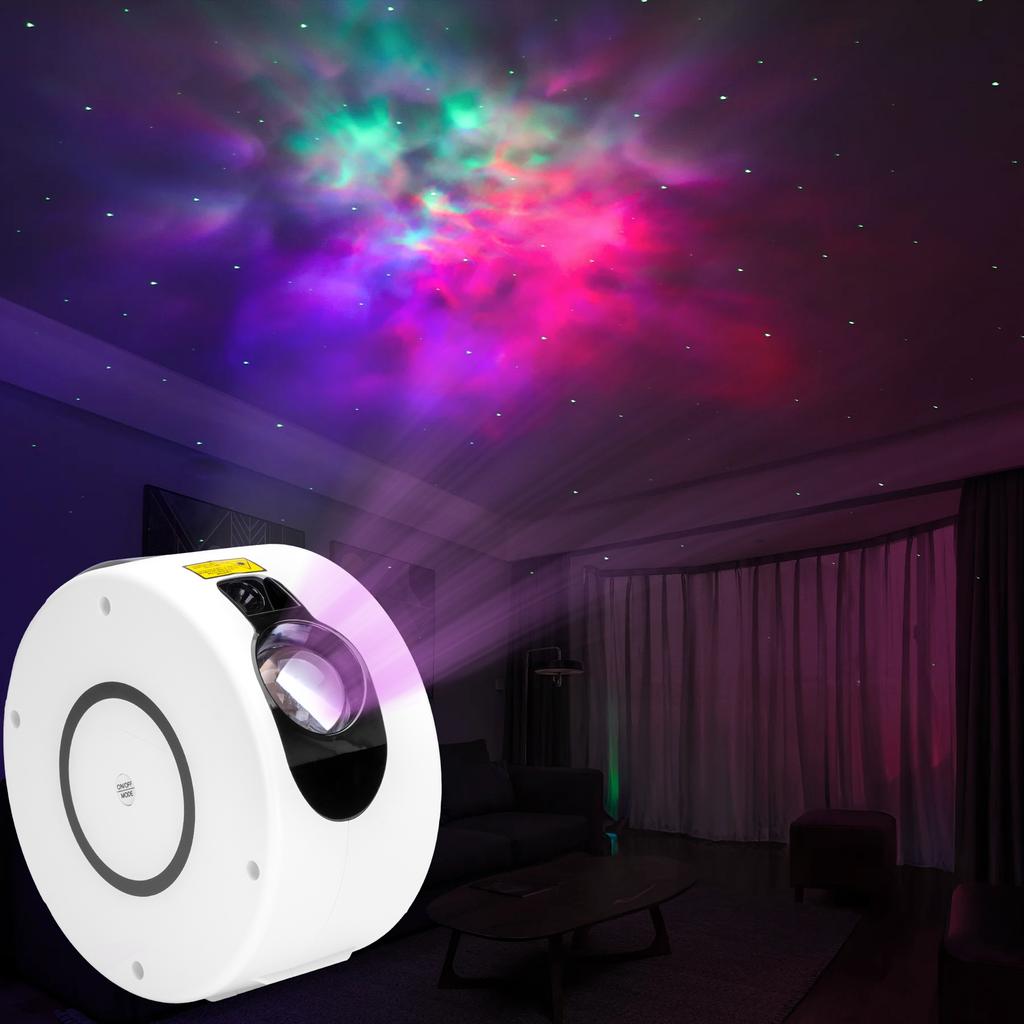 Spiral Star Projector Night Lamp White