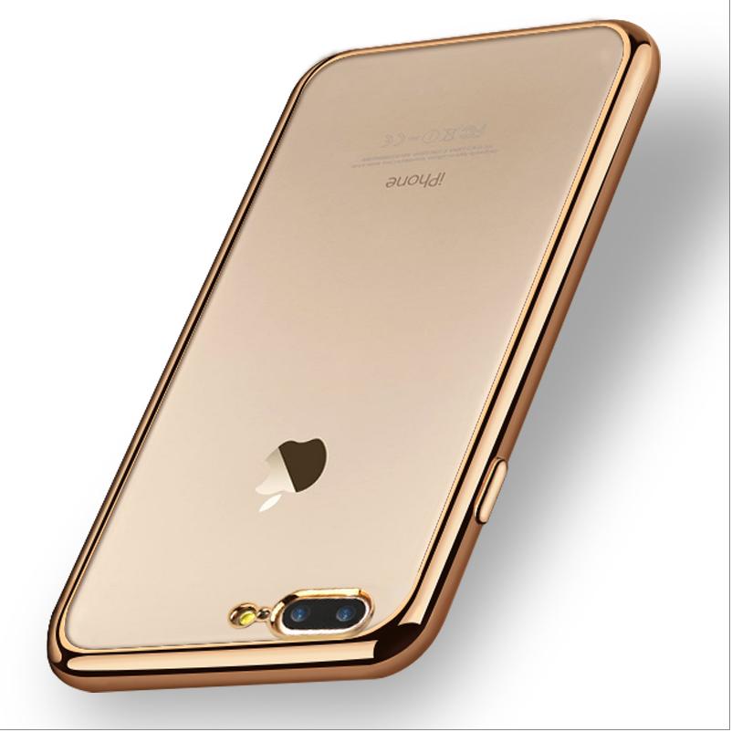 Pro iPhone 8 Plus Pouzdro Luxusní Zlatý Povlak Měkký Silikonový Gelový Kryt pro iPhone 14 13 11 Pro 12 Mini X XR XS Max 7 Plus