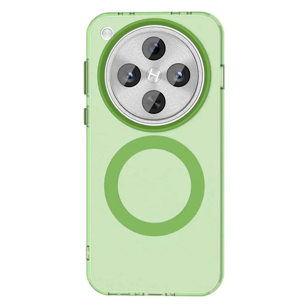 

Для OPPO Find X8 Pro X 8 Магнитный чехол для беспроводной зарядки Magsafe Magsafe для Find X8pro FindX8 Candy PC + TPU Противоударный бампер для телефона For Oppo Reno12 F 4G зелёный