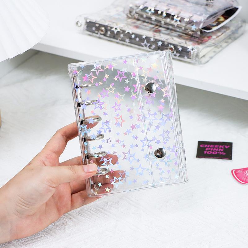 Korean INS A6 Transparent Loose-Leaf Notebook Cover, ABC Flat Replacement, Detachable A7/A8 DIY Style HandBook Shell