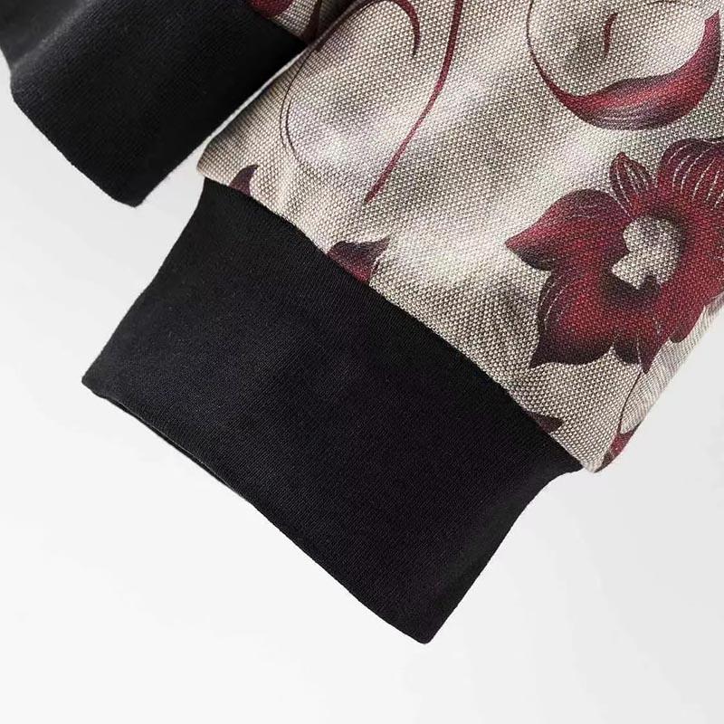 Sweatshirt for Women Cotton Oversize Fake Two Pieces Loose Round Neck Casual Pullover Long Sleeve Top Sweatshirt