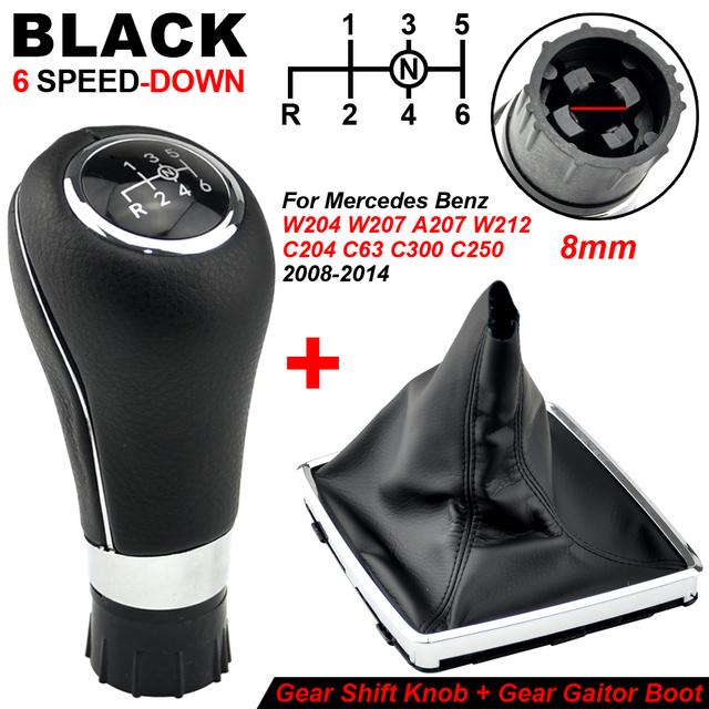 Manopla de Câmbio Manual de 6 Velocidades para Carro, Adaptador de Manga de Alavanca para Mercedes/Benz W203 S203 CL203 W209 W204 C204 C63 C300 A207 W212