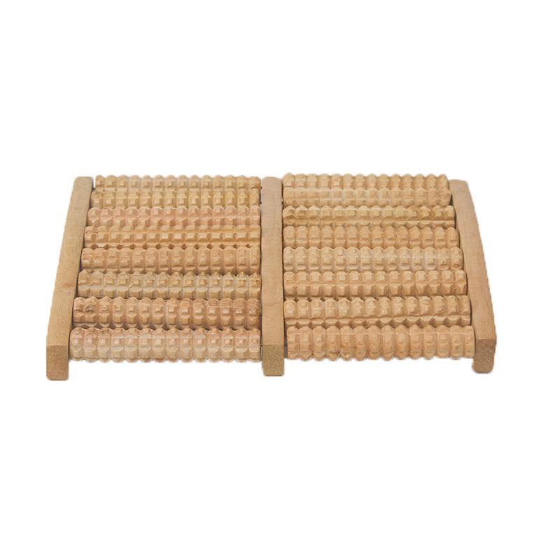 Beech Wood Rolling Pin Massager for Whole Body Gua Sha Therapy and Meridian Massage with Eight and Ten Beads