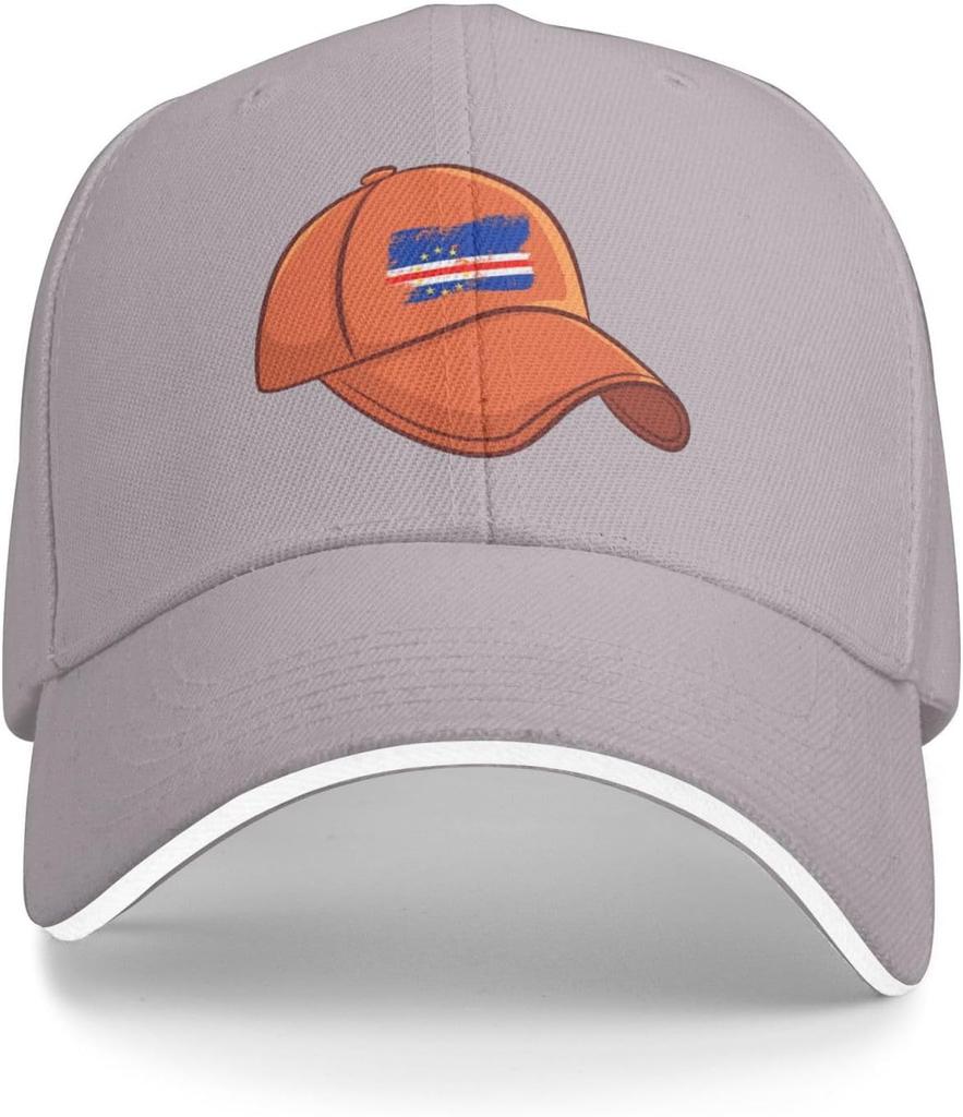 Cabo Verde Flag Design Baseball Cap Polyester Adjustable Summer Outdoor Sports Hat