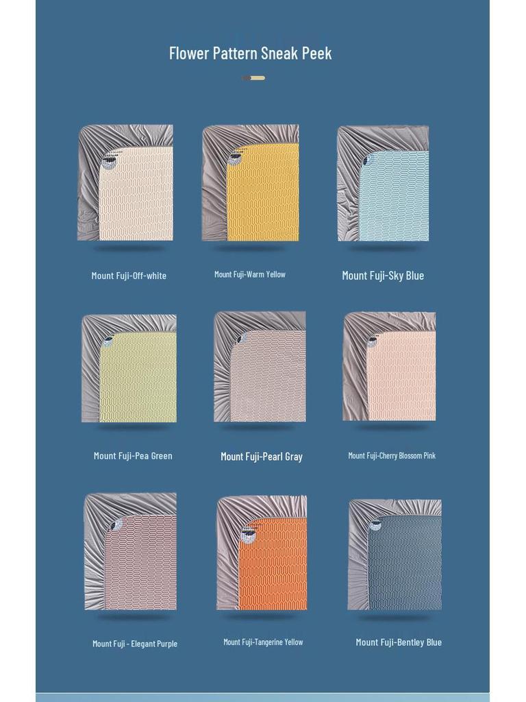 Sommer Eis Seide Latex Kühl Dreiteiliges Bettset: Faltbar, Weich, Waschbar