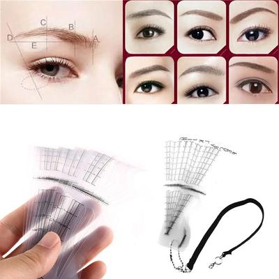12 Stück Mode DIY Shaper Augenpflege Make-up-Werkzeug Augenbrauen-Schablone Brauen-Schablonen Karte