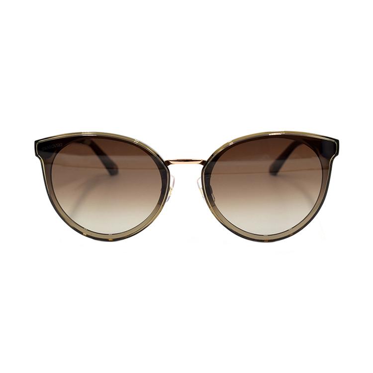 Swarovski Elegant And Beautiful Series Luxurious Mysterious Butterfly Sunglasses Women Sunglasses Brown Gold SK0294-K-45F-65