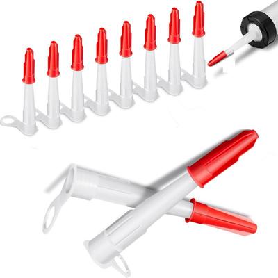 1 Satz Kartuschenpistolen-Düsenkappe Rot Dichtmassen-Sparverschluss Glaskleber-Spitze Dichtkappe Klebermund-Schutzabdeckung