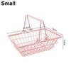 Panier de Rangement pour Étagère Rose Bureau Finition Contenant Organiseur pour Cosmétiques