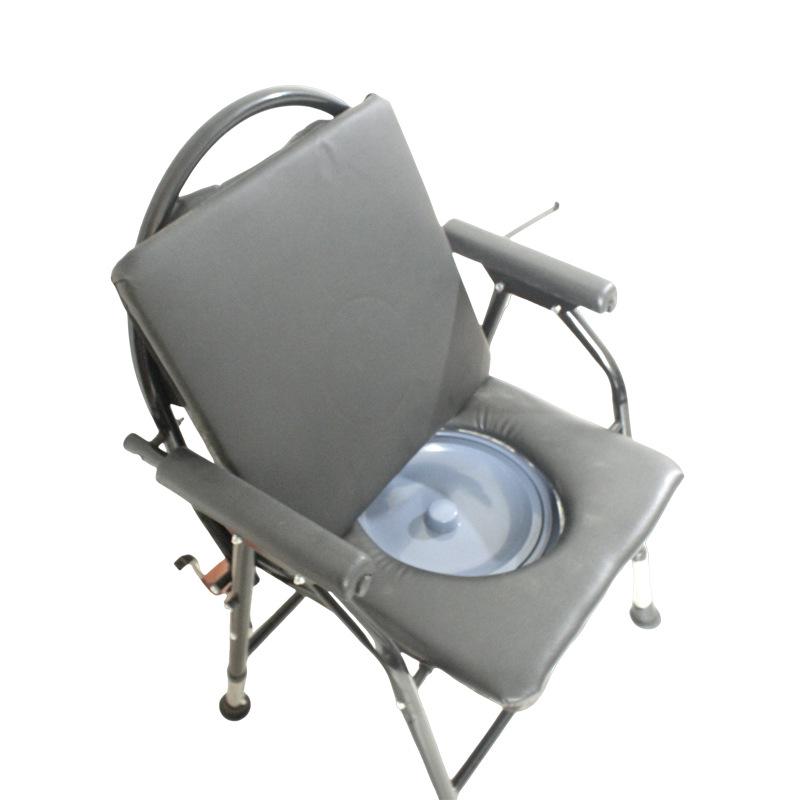 Adjustable Foldable Elderly Bathing Commode Chair