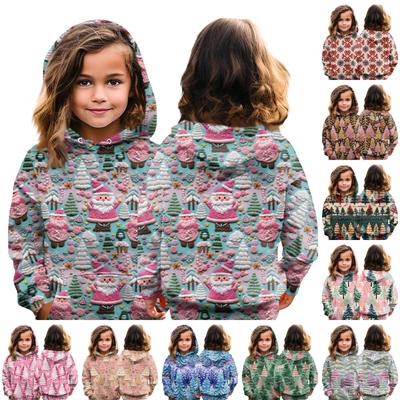 Children's Hoodies Loose Christmas Prints Hooded Sports Shirt Fashionable Sports Shirt