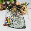 Organza Drawstring Gift Bags Star and Moon Gold Print Mesh Pouches for Jewelry Candy Favors