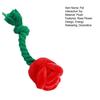 Jouet pour chien en peluche rose avec couineur, jouet à mâcher interactif pour petits et moyens chiens, peluche douce en forme de fleur.