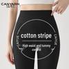 Caiyue Women's High Waist Slimming Striped Stirrup Leggings