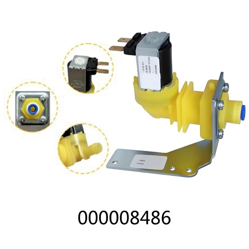 Solenoid Water Inlet Assembly for Ice Machine Service, Replacement Part with Mounting Bracket, Terminal Connector and Layout Reference