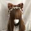 Realistic Kitten Ears Hairband Furry Headbands Plush for Coser Role Play and Photography Props